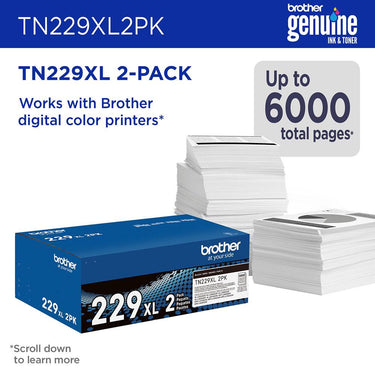 Brother Genuine High Yield Toner Cartridge Black Twin Pack with Deco Guide