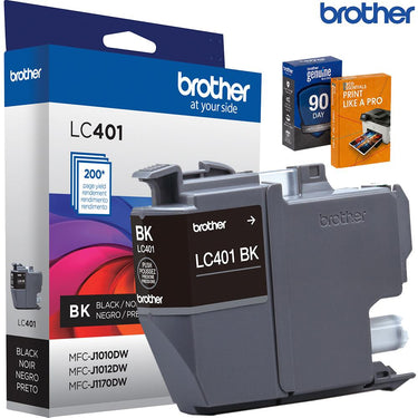Brother Genuine Standard Yield Black Ink Cartridge with Deco Essentials Guide
