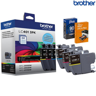 Brother Genuine Standard Yield 3-Pack Color Ink Cartridges with Guide