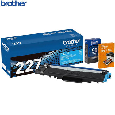 Brother Genuine High Yield Toner Cartridge Replacement Cyan Toner with Guide