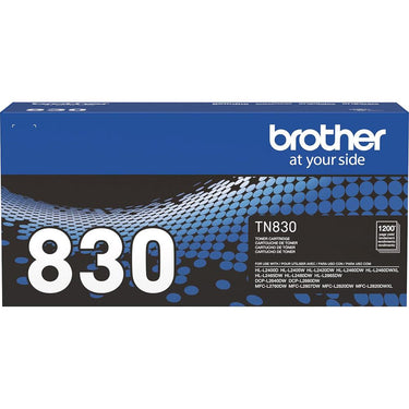 Brother Genuine TN830 Standard Yield Black Toner Cartridge w/ Print Like a Pro Bundle