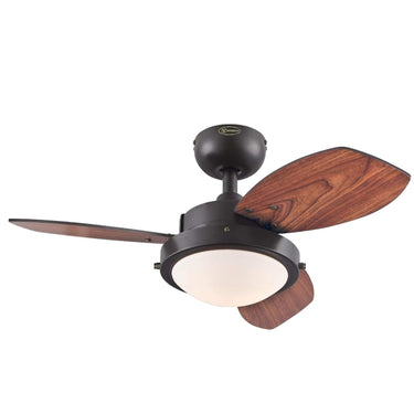 Westinghouse 7233000 Wengue Indoor Ceiling Fan with Light, 30 Inch, Espresso