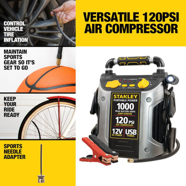 Stanley J5C09 500 Amp Jump Starter with Compressor