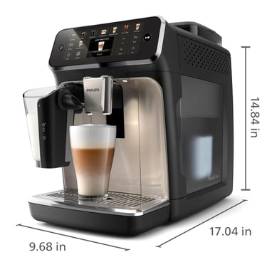 Philips 5500 Series Fully Automatic Espresso Machine, Black Chrome +2 Yr Protection Pack