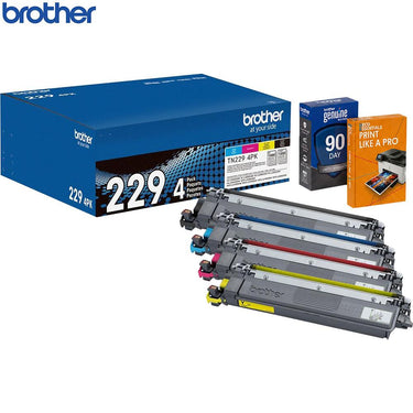 Brother Standard-Yield Toner 4 Pack C/M/Y/BK with Deco Essentials Guide