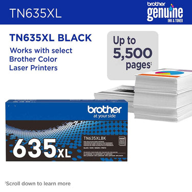 Brother Genuine High Yield Toner Cartridge Black with Deco Essentials Guide