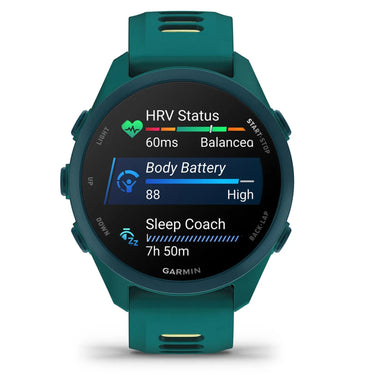 Garmin Forerunner 170 Music GPS Running Smartwatch, Teal Green/Citron