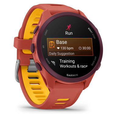 Garmin Forerunner 170 Music GPS Running Smartwatch, Red Pink/Mango
