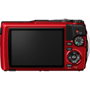 OM Systems Tough TG-7 12MP 4K Underwater Digital Camera (Red) Adventure 64GB Card Bundle