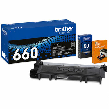 Brother High Yield Black Toner Cartridge - TN660 w/ Print Like a Pro Bundle