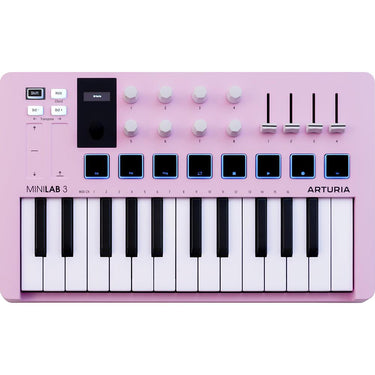Arturia MiniLab 3 25-Key MIDI Controller Keyboard, Rose Quartz