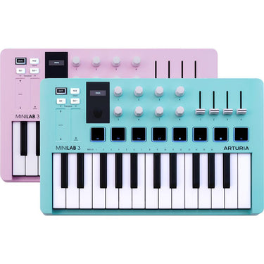 Arturia MiniLab 3 25-Key MIDI Controller Keyboard, Rose Quartz