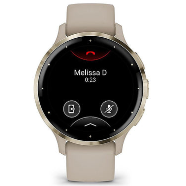 Garmin Venu 3S Health Fitness GPS Smartwatch Gold with Gray Case + Bands Bundle