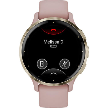 Garmin Venu 3S Health Fitness GPS Smartwatch Gold with Rose Case + Bands Bundle