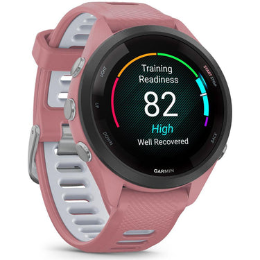 Garmin Forerunner 265S GPS Smartwatch Light Pink/Whitestone + Metal Bands Bundle