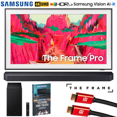 Samsung 75" The Frame Pro 4K Neo QLED Mini LED TV 2025 w/Soundbar +Subwoofer Bundle