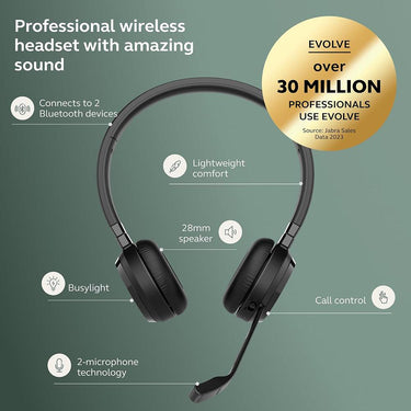 Jabra Evolve 65 TE USBA UC St Open Box with 1 Year Warranty