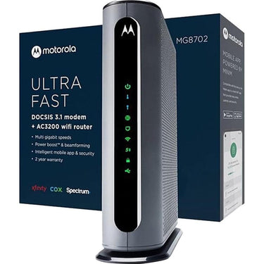 Motorola DOCSIS 3.1 Cable Modem + Wi-Fi Router Open Box with 1 Year Warranty