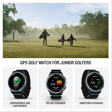 Garmin Approach J1 Cloud Blue Aluminum Bezel with Black/Azure Band + Band Bundle