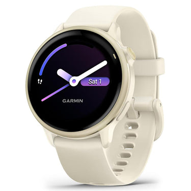 Garmin VIVOACTIVE 6 Health and Fitness GPS Smartwatch Bone with Band Bundle