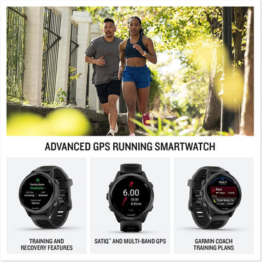 Garmin Forerunner 570 - 42mm GPS Smartwatch Aluminum & Black Band + Band Bundle