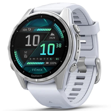 Garmin Fenix 8 43 mm, AMOLED, Silver with Whitestone Band + 20mm Band Bundle