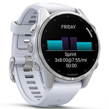 Garmin Fenix 8 43 mm, AMOLED, Silver with Whitestone Band + 20mm Band Bundle