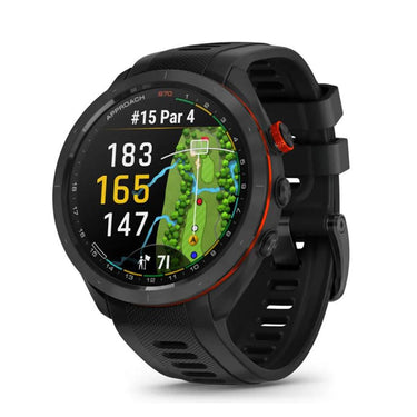 Garmin Approach S70 42 mm Premium GPS Golf Watch Black Band + 20mm Band Bundle