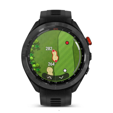 Garmin Approach S70 42 mm Premium GPS Golf Watch Black Band + 20mm Band Bundle