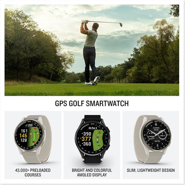 Garmin Approach S50, Advanced Golf GPS Smartwatch AMOLED with 20mm Band Bundle