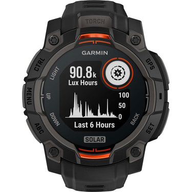 Garmin Instinct 3 - 45 mm GPS Smartwatch, SOLAR + Milanese Band + Charging Dock Bundle