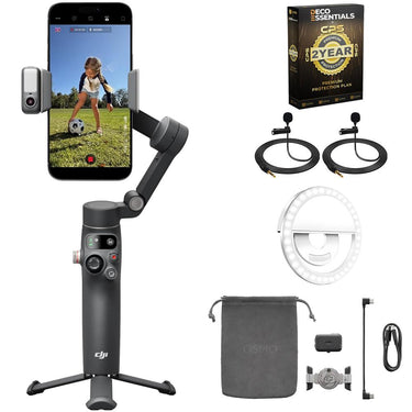 DJI Osmo Mobile 8 Smartphone Gimbal Stabilizer + Mini Mic + 2 Year Protection Pack