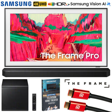 Samsung 65" The Frame Pro LS03FW 4K Neo QLED Mini LED TV 2025 w/ HWQ800H Soundbar System