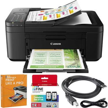 Canon PIXMA TR4720 All-in-One Wireless Printer Mobile Printing Copy Fax Scanner Bundle