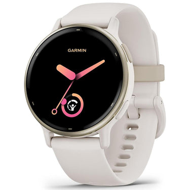 Garmin Vivoactive 5 Fitness Smartwatch Ivory with 20mm Milanese Band Bundle