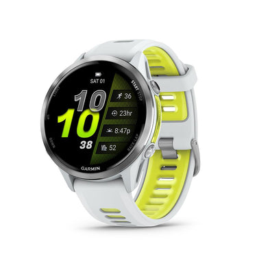 Garmin Forerunner 970 GPS Smartwatch Titanium and Yellow Band with Band Bundle