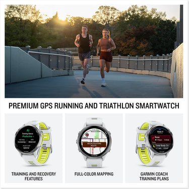 Garmin Forerunner 970 GPS Smartwatch Titanium and Yellow Band with Band Bundle