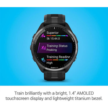 Garmin Forerunner 965 Running Smartwatch Black and Powder Gray with Band Bundle