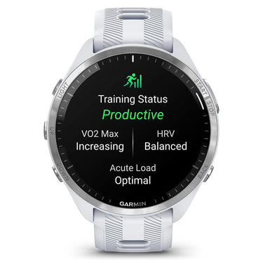 Garmin Forerunner 965 Running Smartwatch Whitestone and Gray with Band Bundle