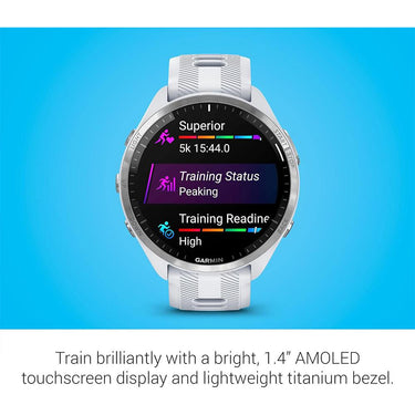 Garmin Forerunner 965 Running Smartwatch Whitestone and Gray with Band Bundle