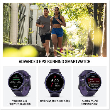 Garmin Forerunner 570 47mm GPS Smartwatch Aluminum and Indigo Band + Band Bundle