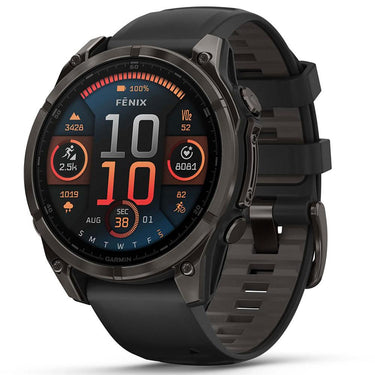 Garmin Fenix 8 47 mm AMOLED Sapphire Gray Titanium with Black Band + Band Bundle