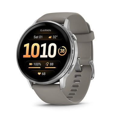 Garmin Venu 4 45 mm Health & Fitness GPS Smartwatch Silver with Band Bundle