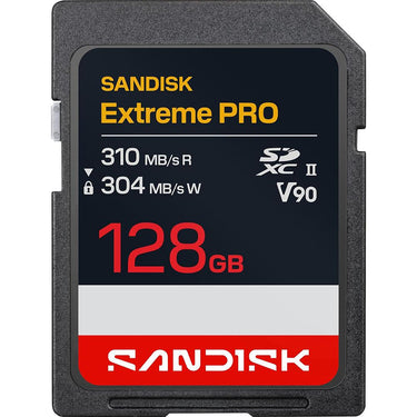 Sandisk NEW! 128GB Extreme PRO SD UHS-II V90 Memory Card, Up to 310MB/s Read (New 2026)