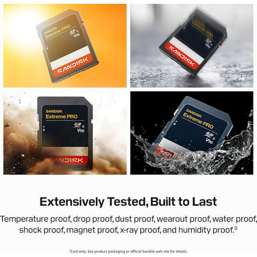 Sandisk NEW! 128GB Extreme PRO SD UHS-II V90 Memory Card, Up to 310MB/s Read (New 2026)