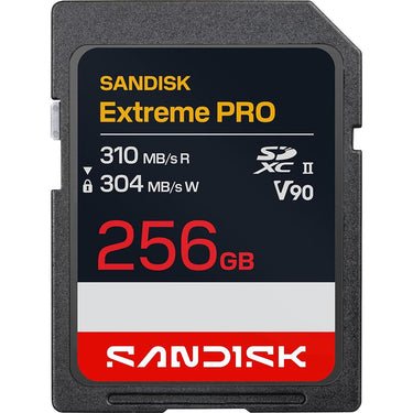 Sandisk NEW!  256GB Extreme PRO SD UHS-II V90 Memory Card, Up to 310MB/s Read (New 2026)