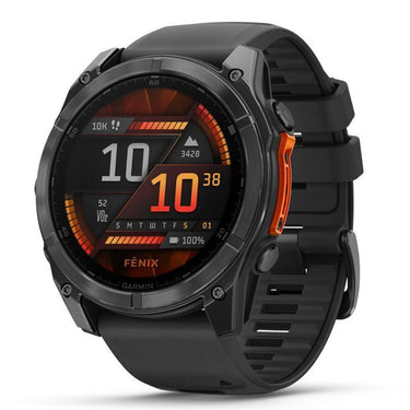 Garmin Fenix 8 51 mm AMOLED Slate Gray w/ Black Silicone Band+Steel Band Bundle