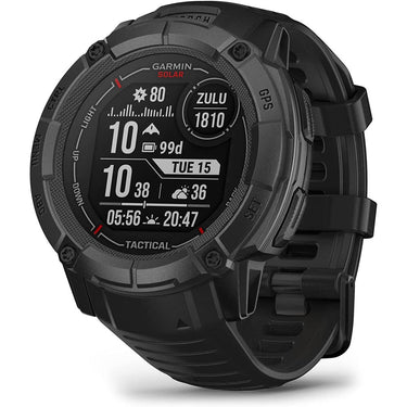 Garmin Instinct 2X Solar Rugged GPS Smartwatch Tactical Edition Blk+Band Bundle