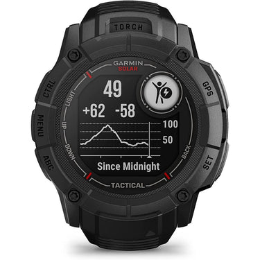 Garmin Instinct 2X Solar Rugged GPS Smartwatch Tactical Edition Blk+Band Bundle