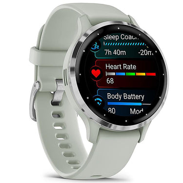 Garmin Venu 3S Health Fitness GPS Smartwatch Steel Bezel 41mm+Nylon Band Bundle